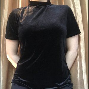 Forever 21 Black Velvet Top